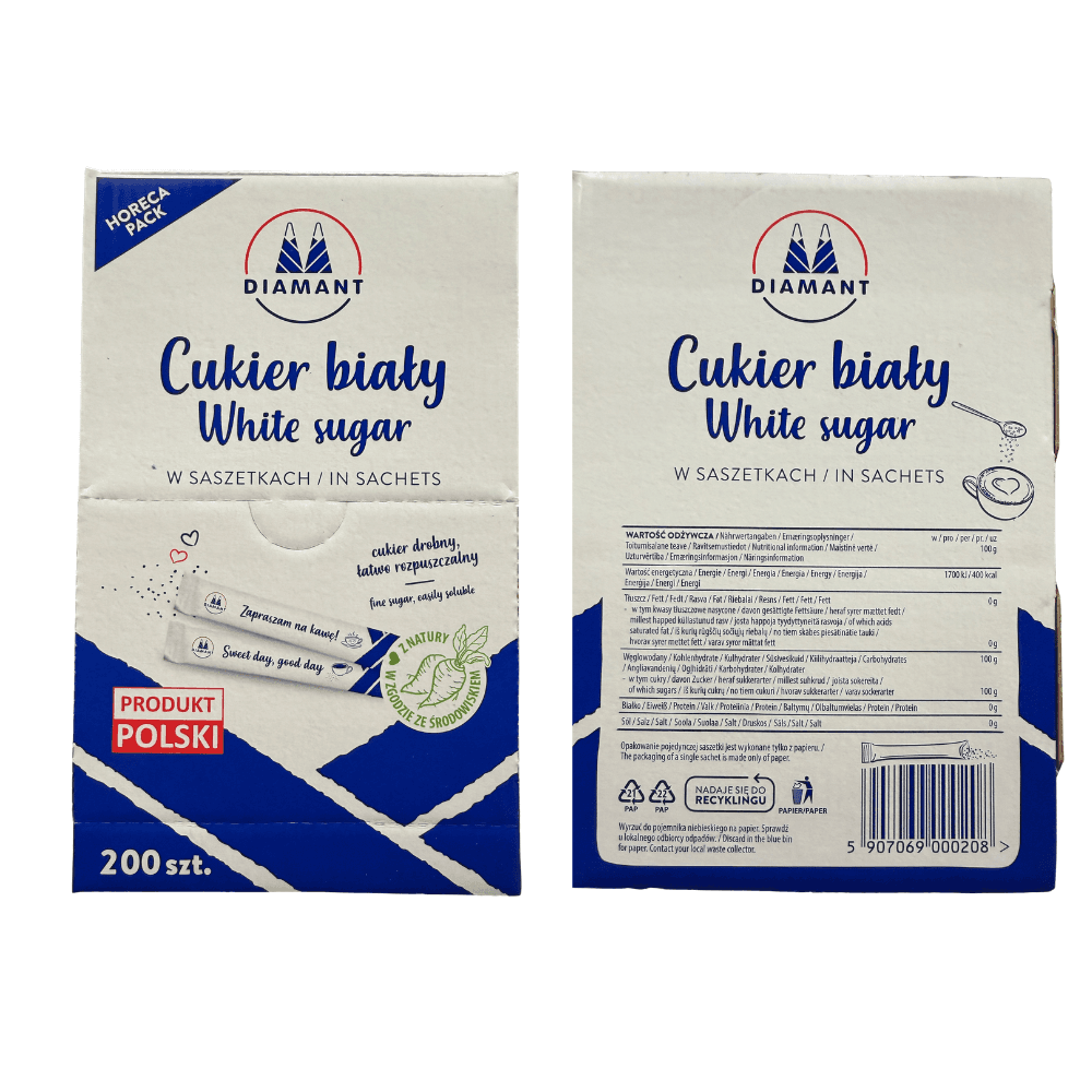 Cukier biały w saszetkach Diamant 200x5gr