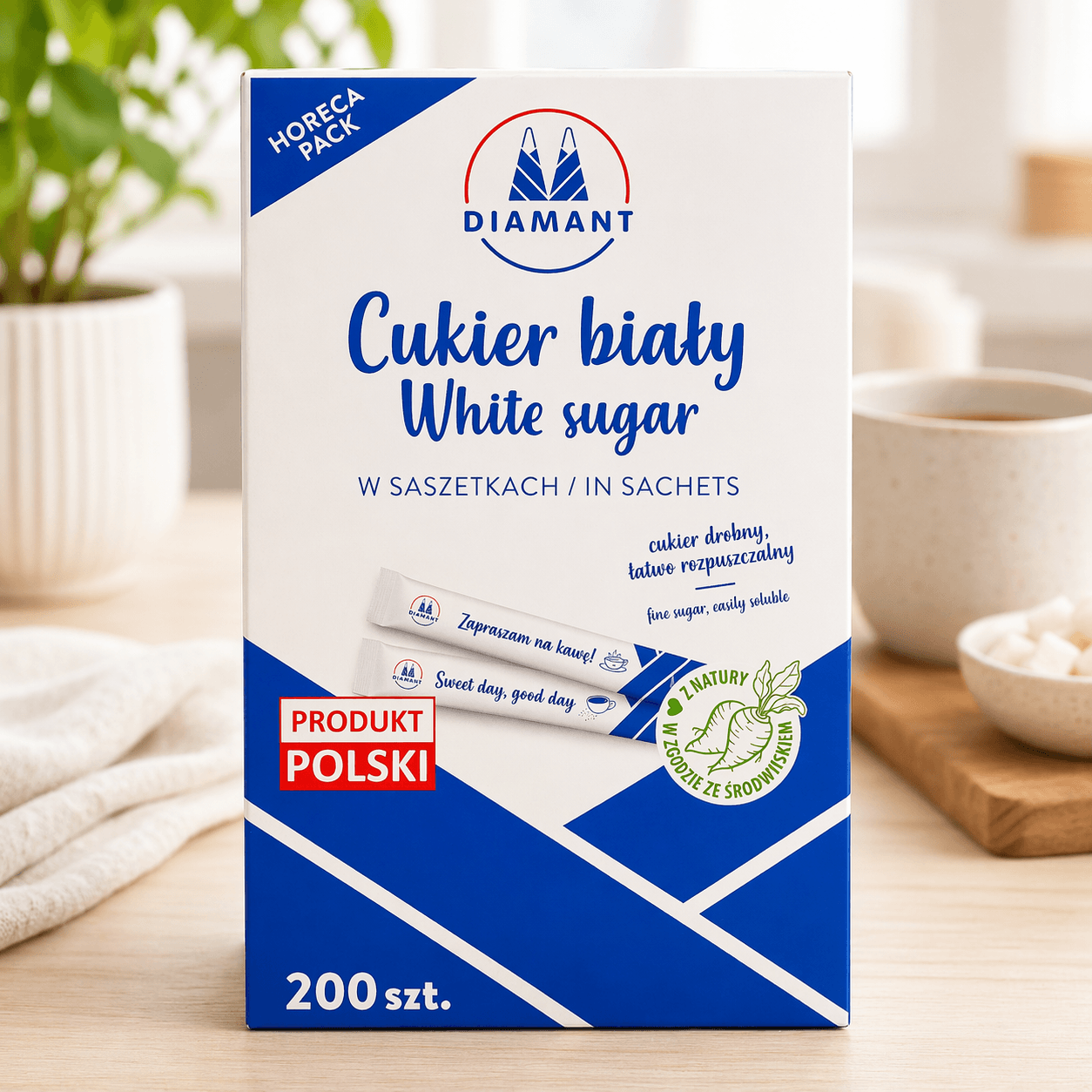 Cukier biały w saszetkach Diamant 200x5gr